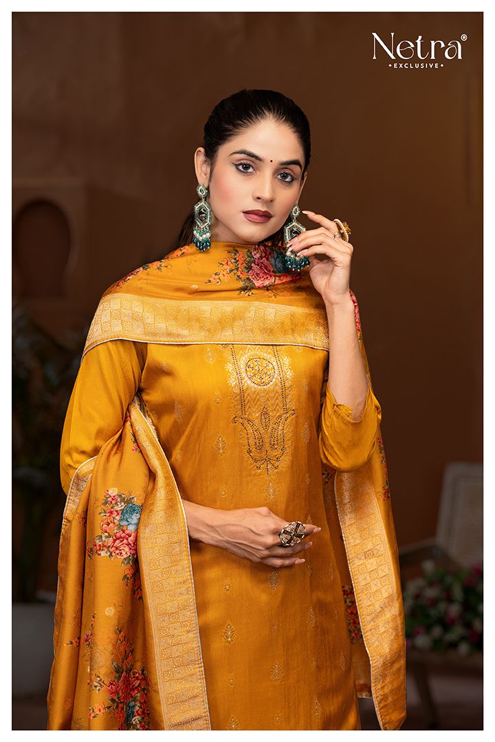 Vedika Netra Weaving Plazzo Style Suits Wholesaler Gujarat