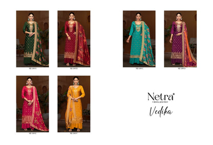 Vedika Netra Weaving Plazzo Style Suits Wholesaler Gujarat