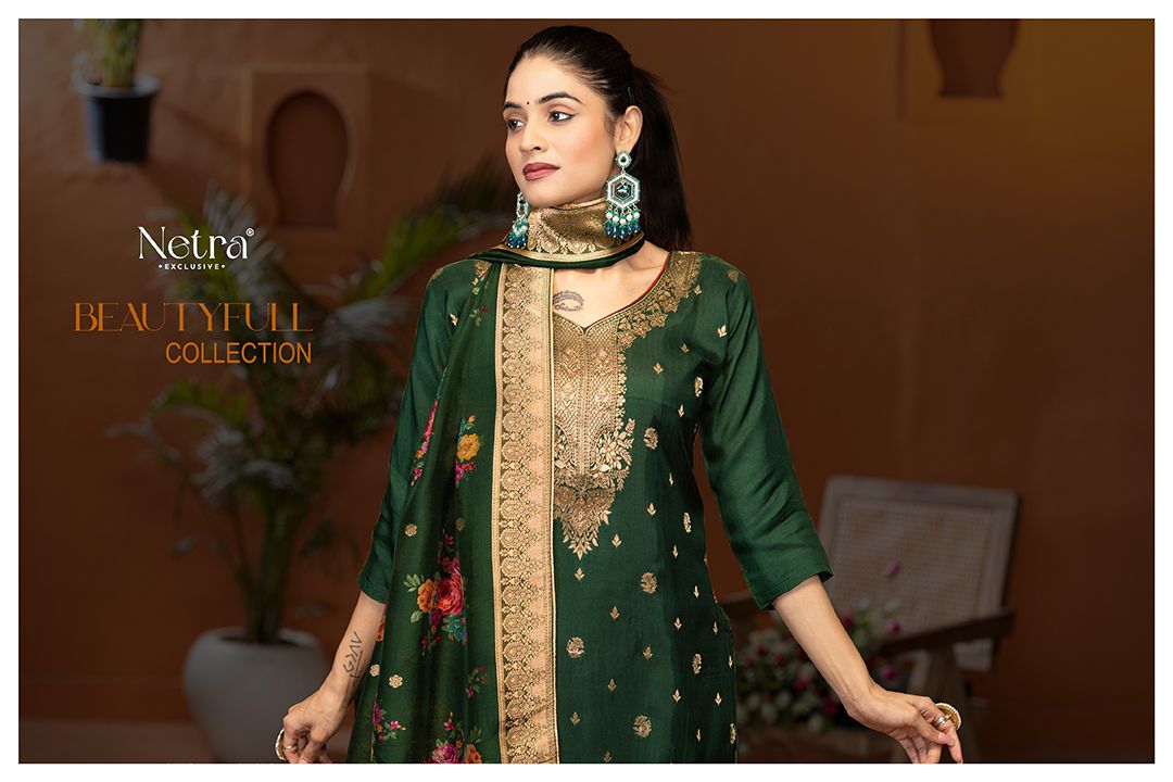 Vedika Netra Weaving Plazzo Style Suits Wholesaler Gujarat