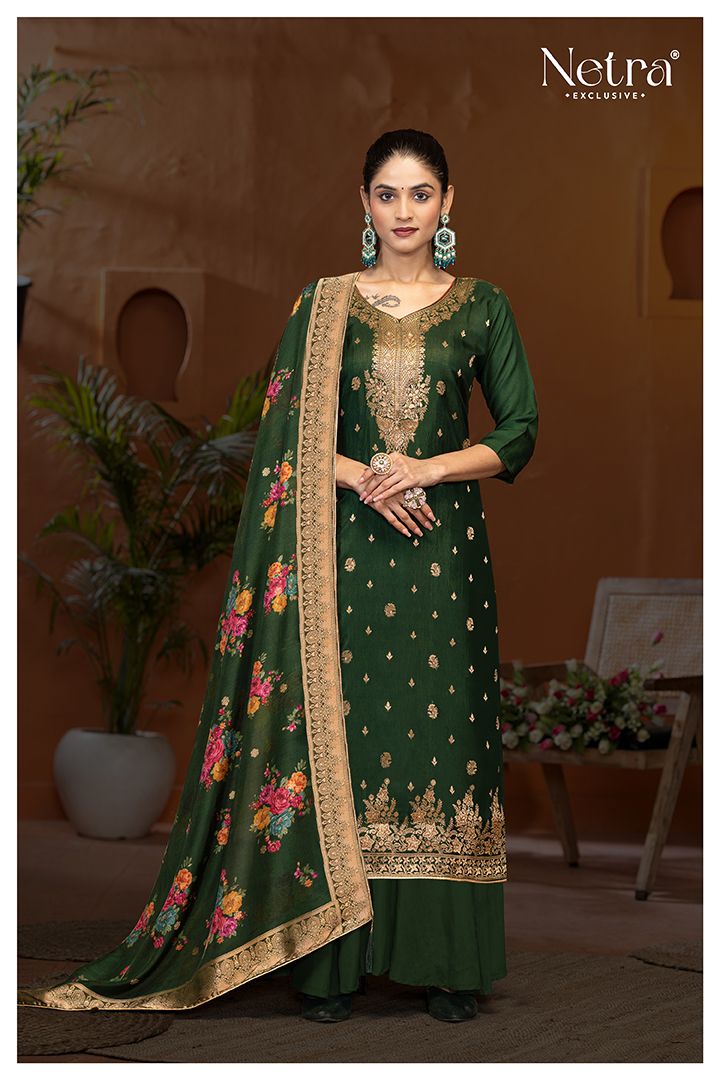 Vedika Netra Weaving Plazzo Style Suits Wholesaler Gujarat