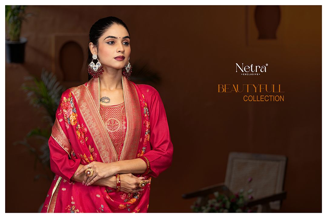 Vedika Netra Weaving Plazzo Style Suits Wholesaler Gujarat