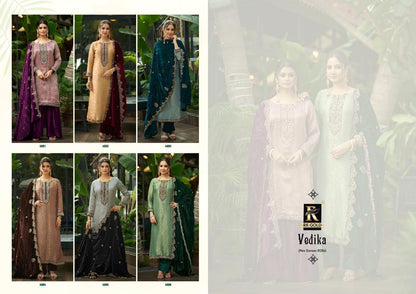 Vedika Rk Gold Viscose Velvet Suits Manufacturer