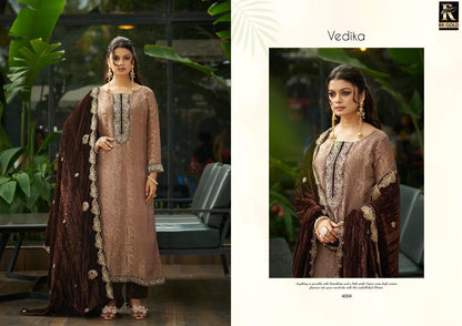 Vedika Rk Gold Viscose Velvet Suits Manufacturer