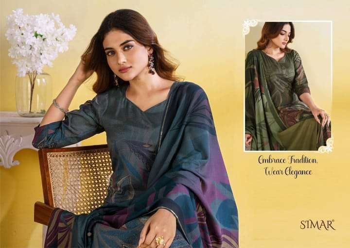 Vedika Simar Pure Viscose Pashmina Suits Supplier India