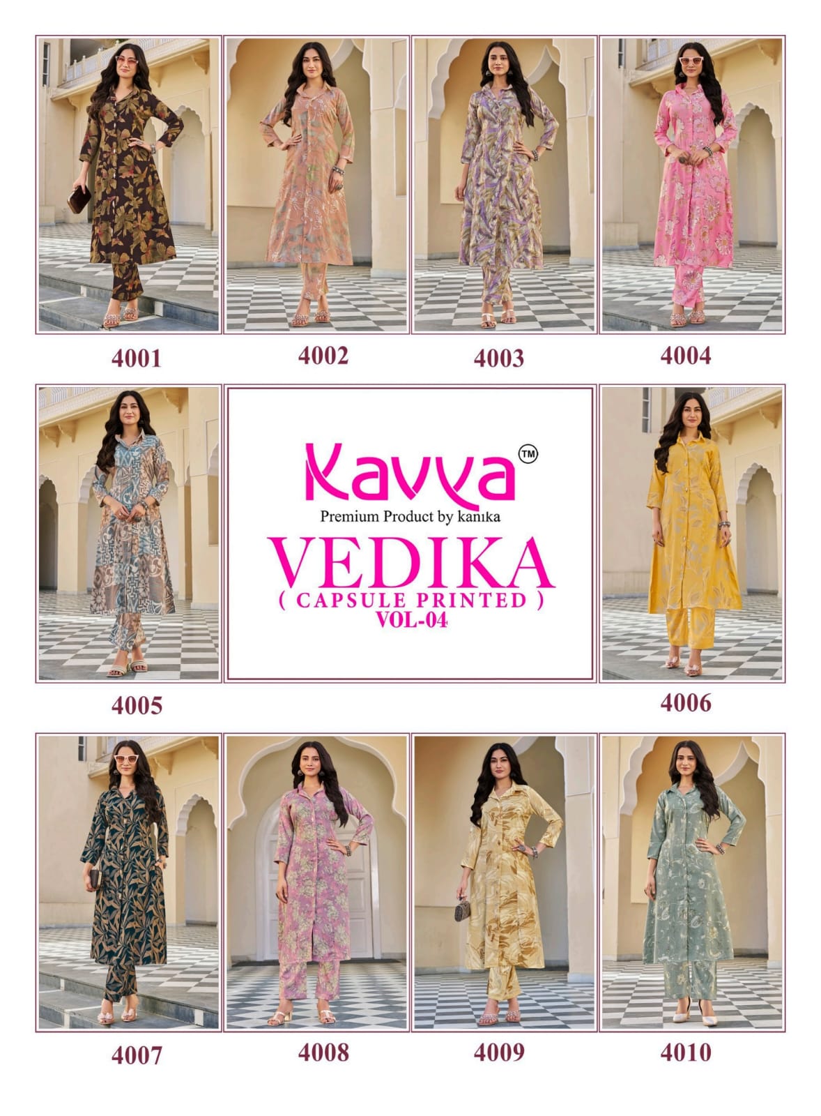Vedika Vol 4 Kavya Capsule Co Ord Set Wholesale