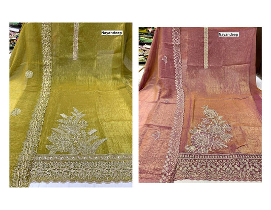 Veena Nayandeep Silk Salwar Suits Wholesale Rate