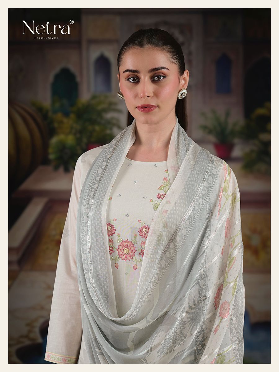 Veena Netra Pure Linen Pant Style Suits Exporter