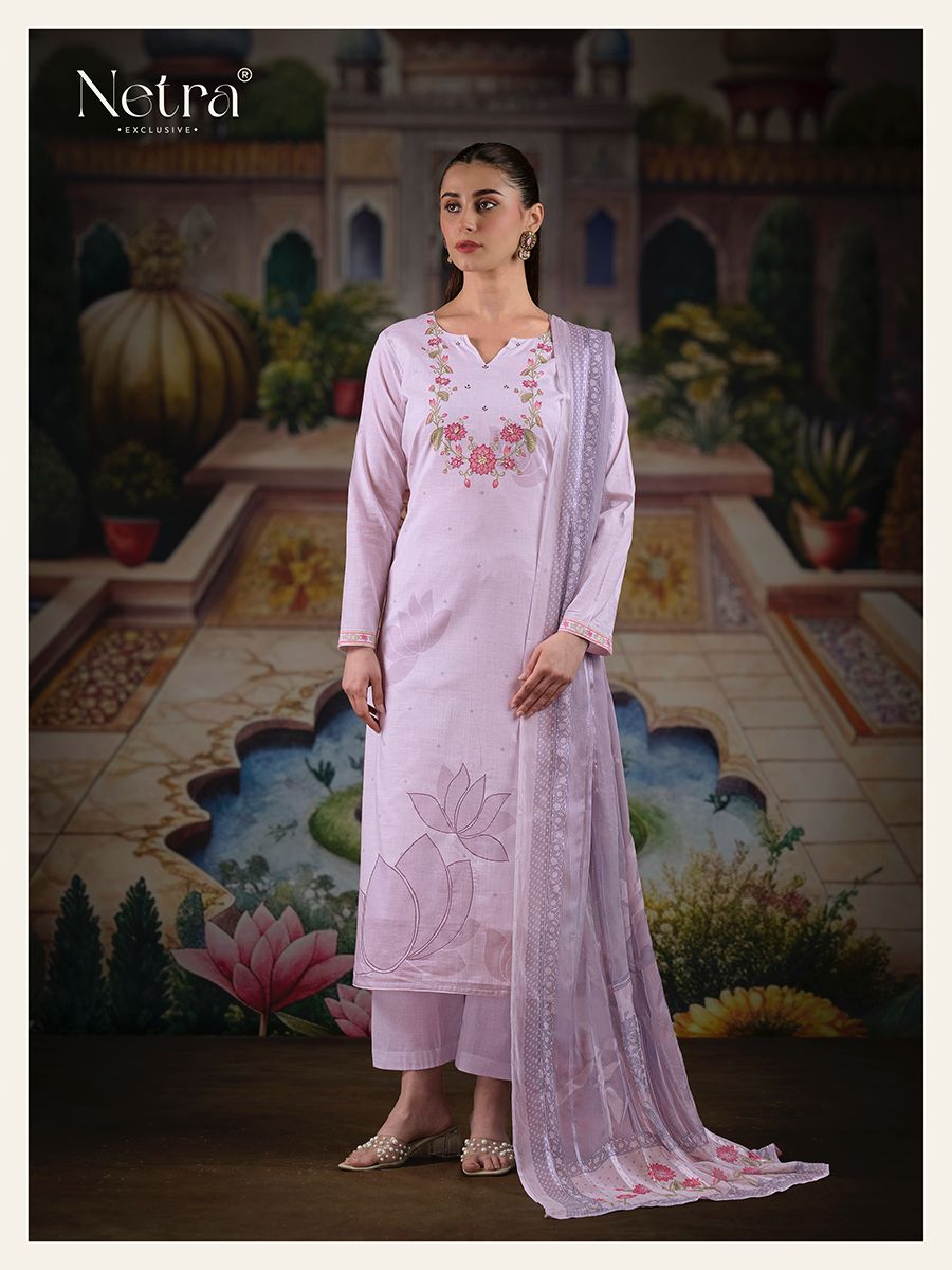 Veena Netra Pure Linen Pant Style Suits Exporter