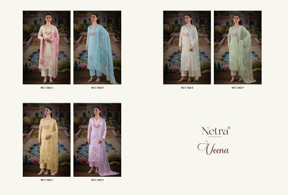 Veena Netra Pure Linen Pant Style Suits Exporter
