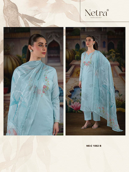 Veena Netra Pure Linen Pant Style Suits Exporter
