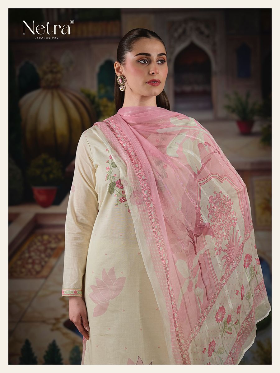 Veena Netra Pure Linen Pant Style Suits Exporter