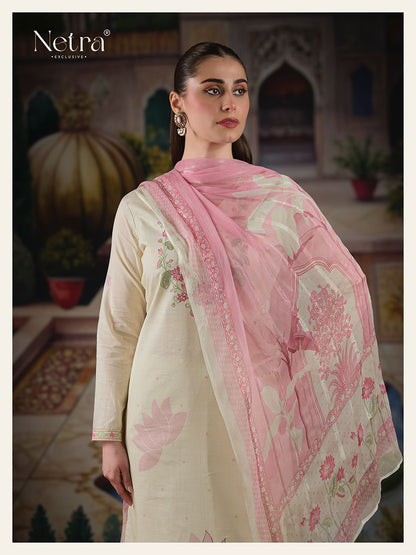 Veena Netra Pure Linen Pant Style Suits Exporter