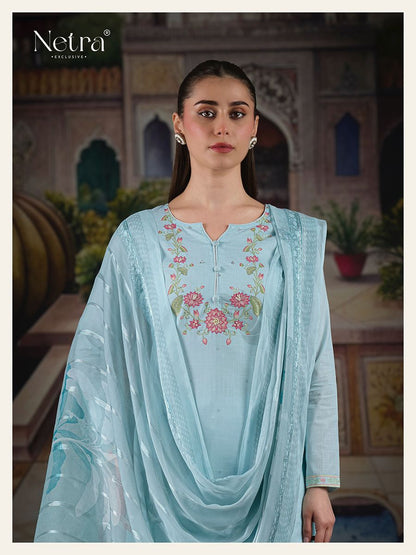 Veena Netra Pure Linen Pant Style Suits Exporter
