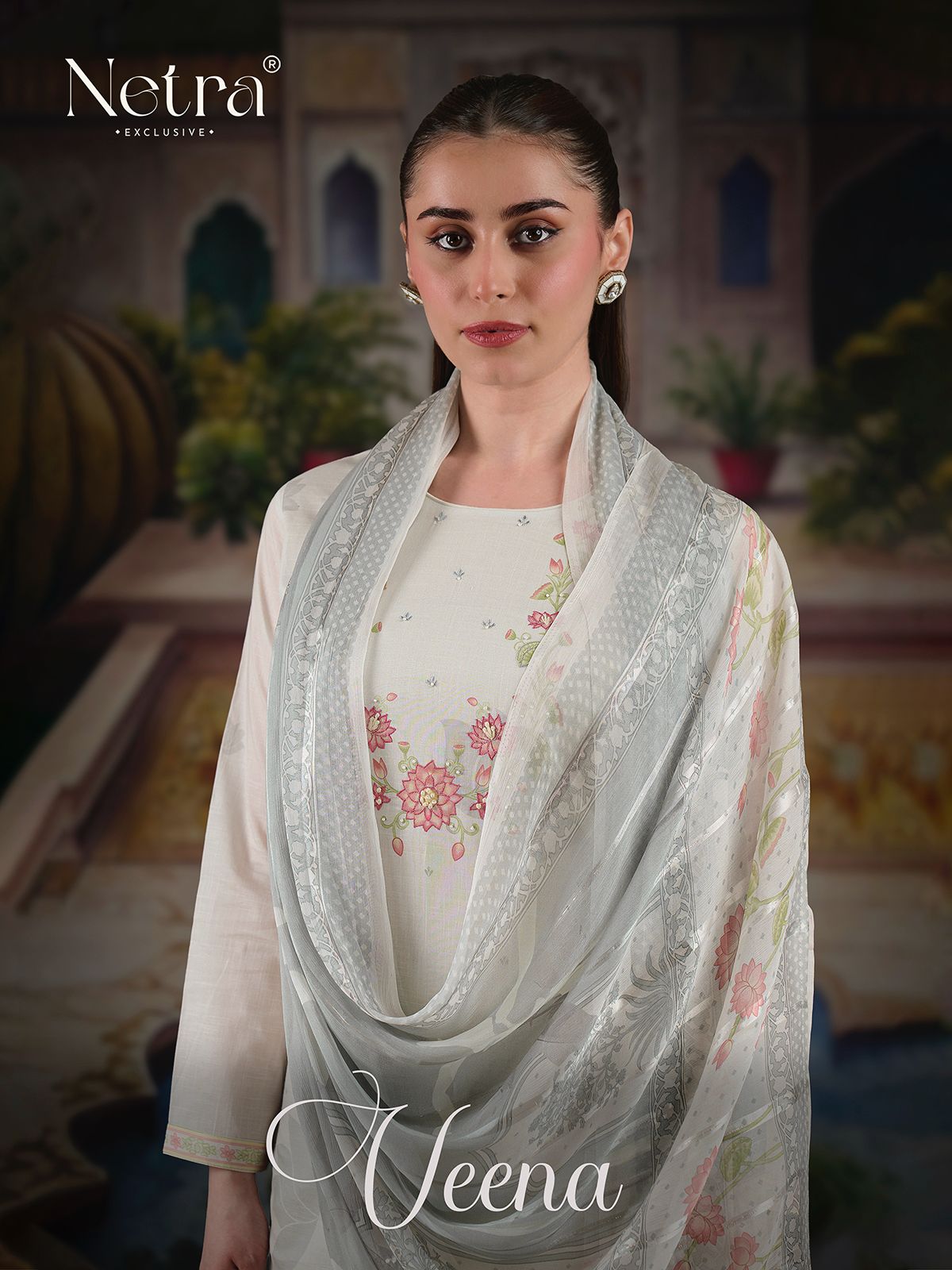Veena Netra Pure Linen Pant Style Suits Exporter