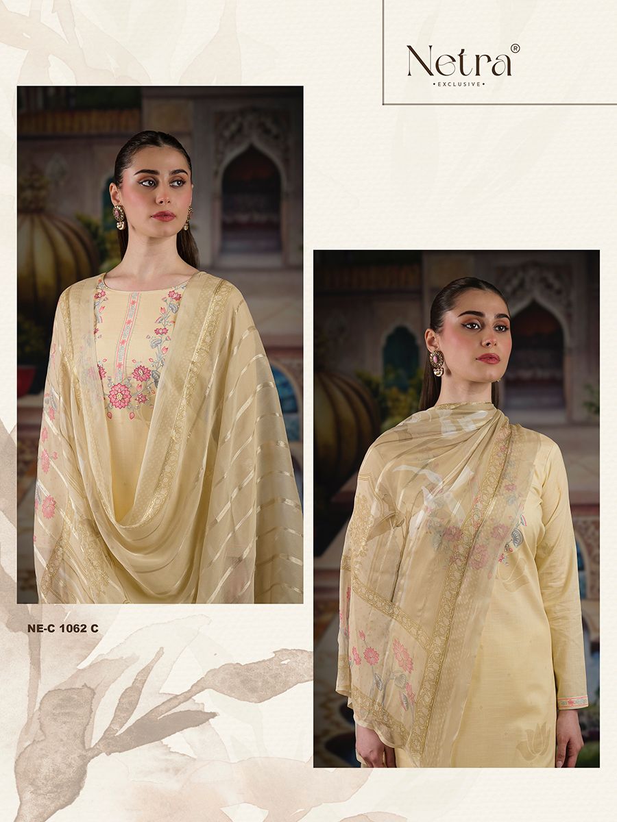 Veena Netra Pure Linen Pant Style Suits Exporter