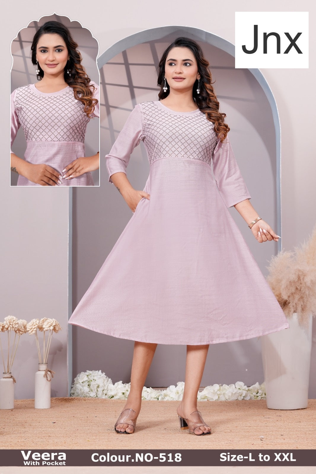 Veera Jnx Vertican Kurti With Pocket Wholesale Price