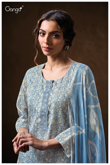 Veeral 3775 Ganga Cotton Satin Plazzo Style Suits Exporter