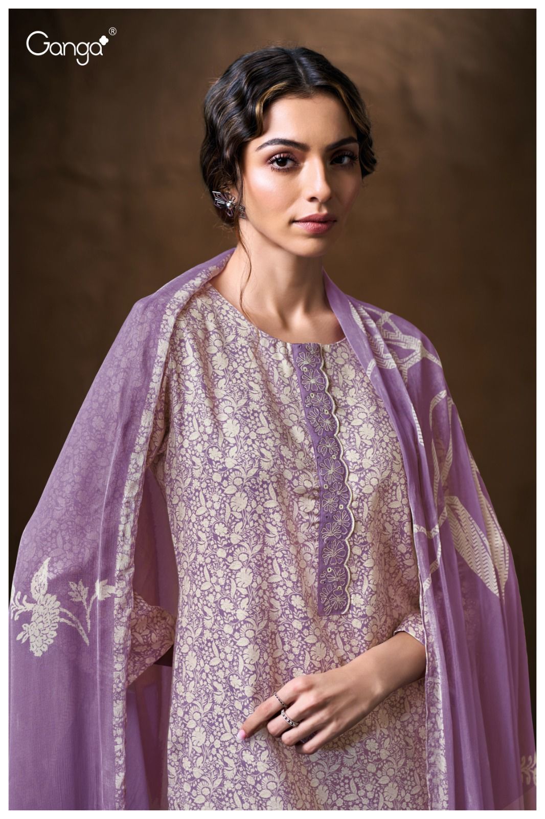Veeral 3775 Ganga Cotton Satin Plazzo Style Suits Exporter