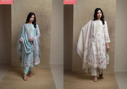 Vega Naariti Mul Chanderi Pant Style Suits Exporter India