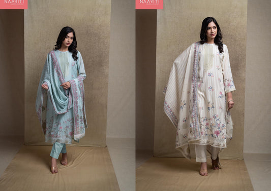 Vega Naariti Mul Chanderi Pant Style Suits Exporter India