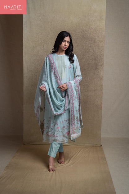 Vega Naariti Mul Chanderi Pant Style Suits Exporter India