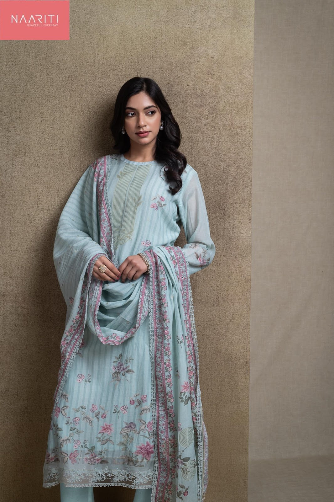 Vega Naariti Mul Chanderi Pant Style Suits Exporter India