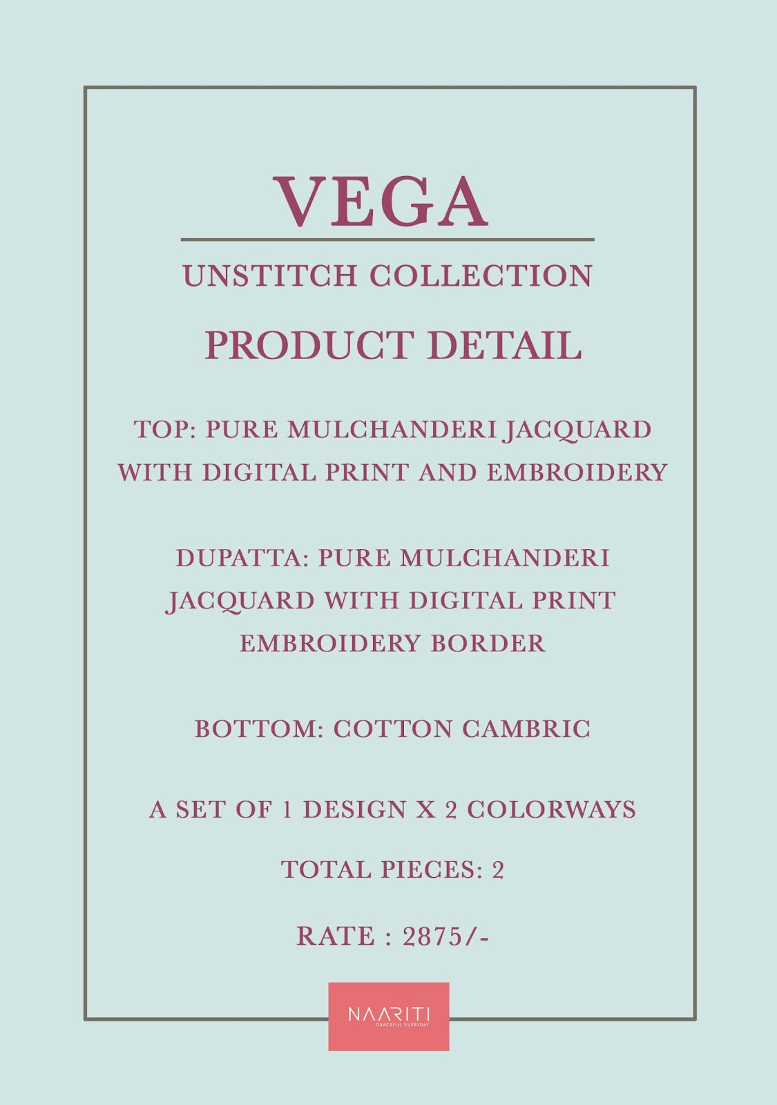 Vega Naariti Mul Chanderi Pant Style Suits Exporter India