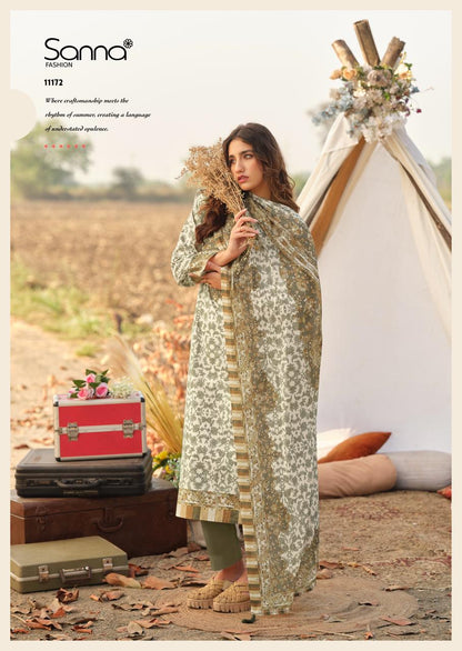 Veil Of Summer Sanna Fashion Cotton Pant Style Suits Wholesale Price