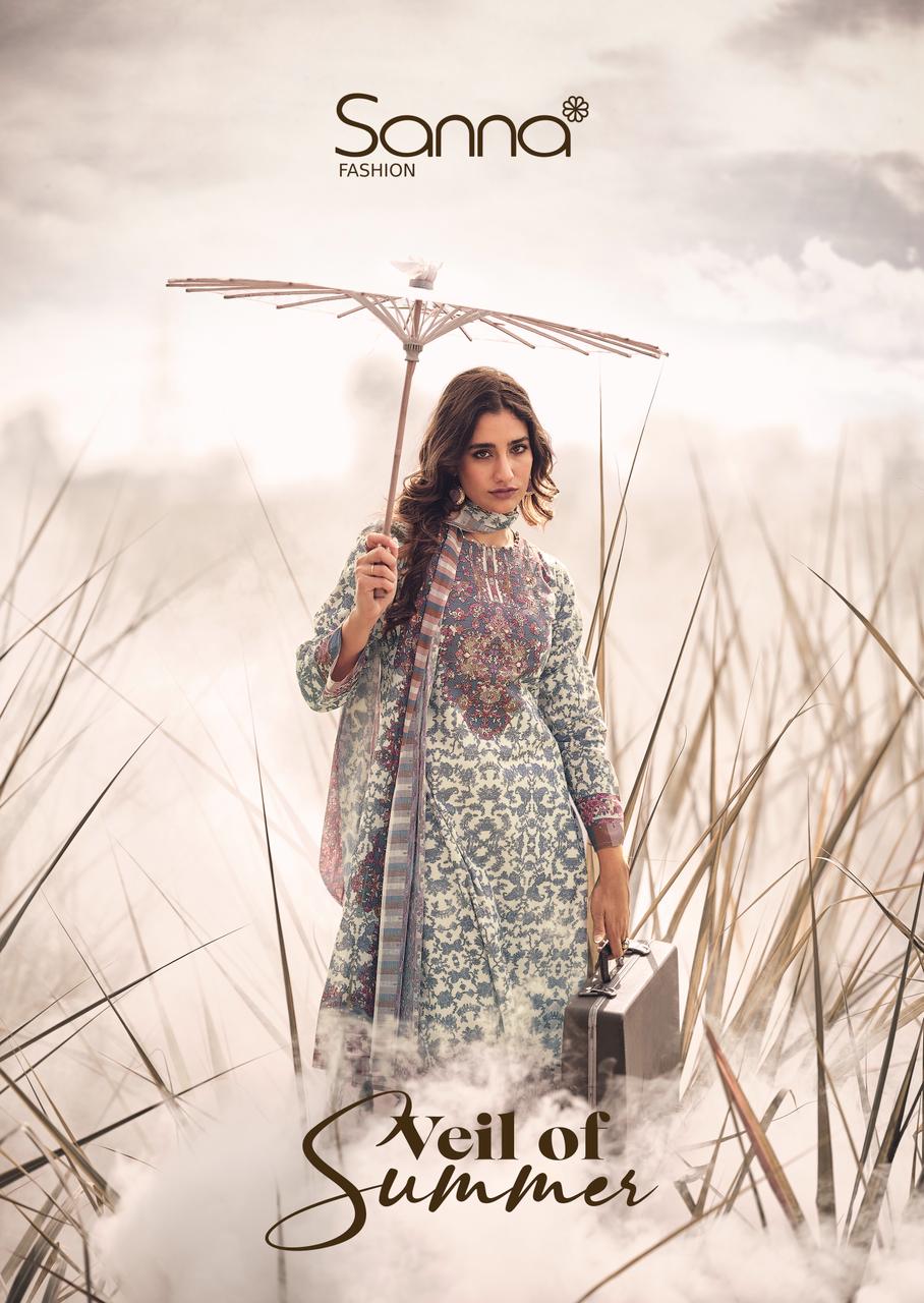 Veil Of Summer Sanna Fashion Cotton Pant Style Suits Wholesale Price