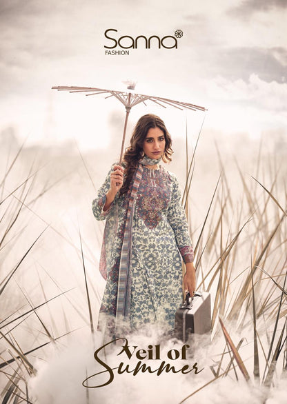 Veil Of Summer Sanna Fashion Cotton Pant Style Suits Wholesale Price