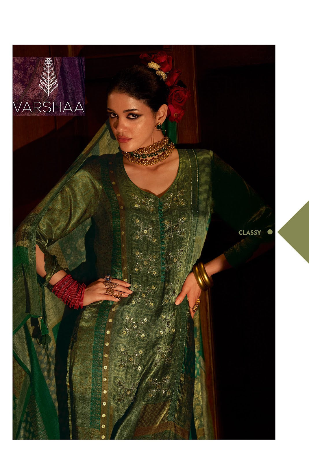 Velour Varshaa Silk Plazzo Style Suits Supplier Ahmedabad