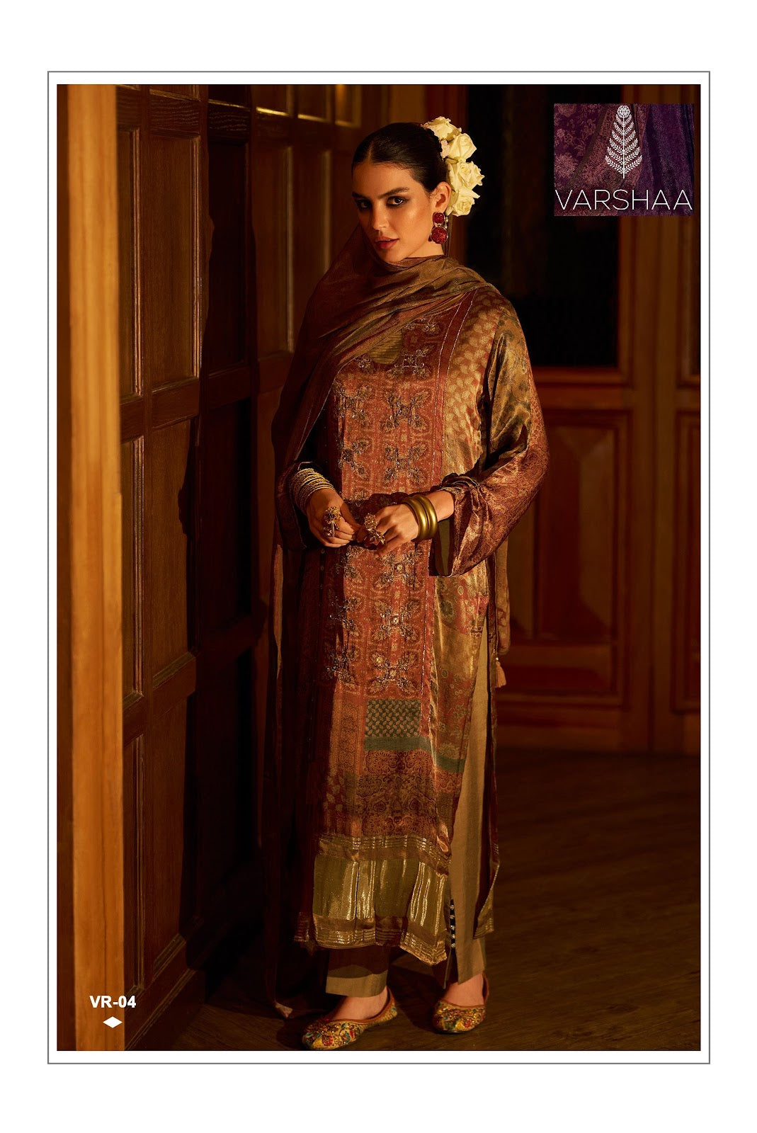 Velour Varshaa Silk Plazzo Style Suits Supplier Ahmedabad