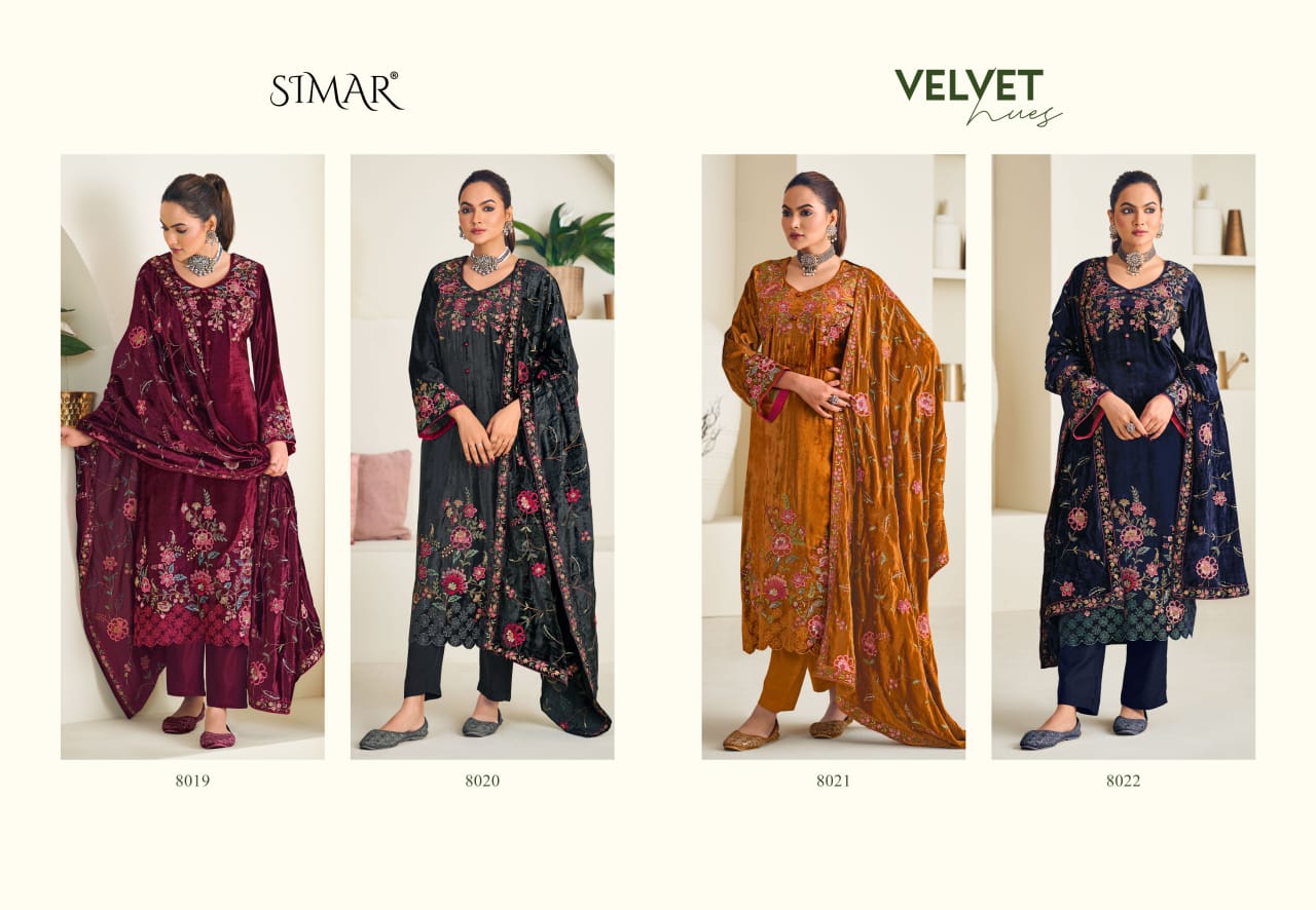 Velvet Hues Simar Pure Viscose Velvet Suits Manufacturer