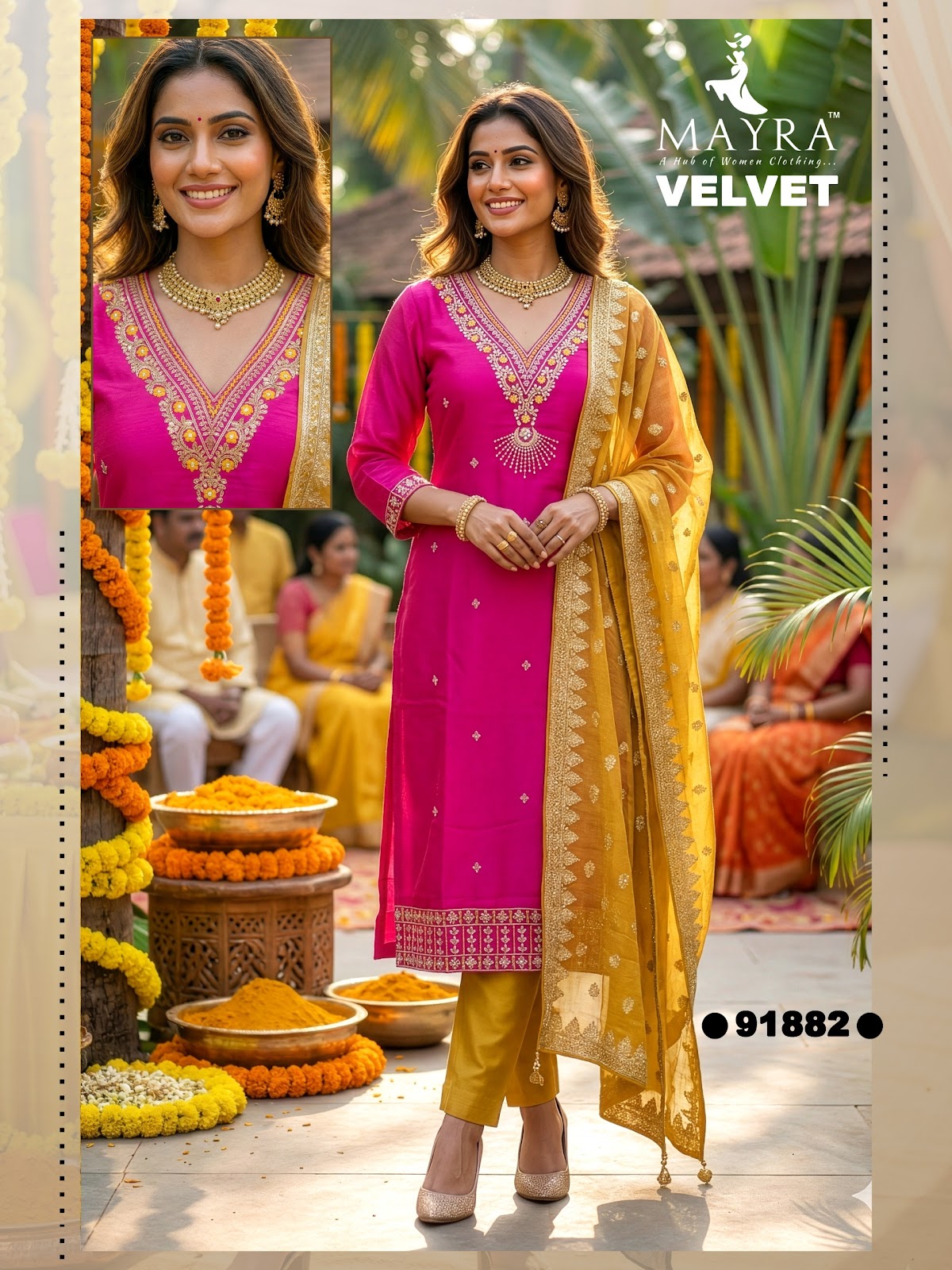 Velvet Mayra Sartin Readymade Pant Style Suits Exporter Ahmedabad