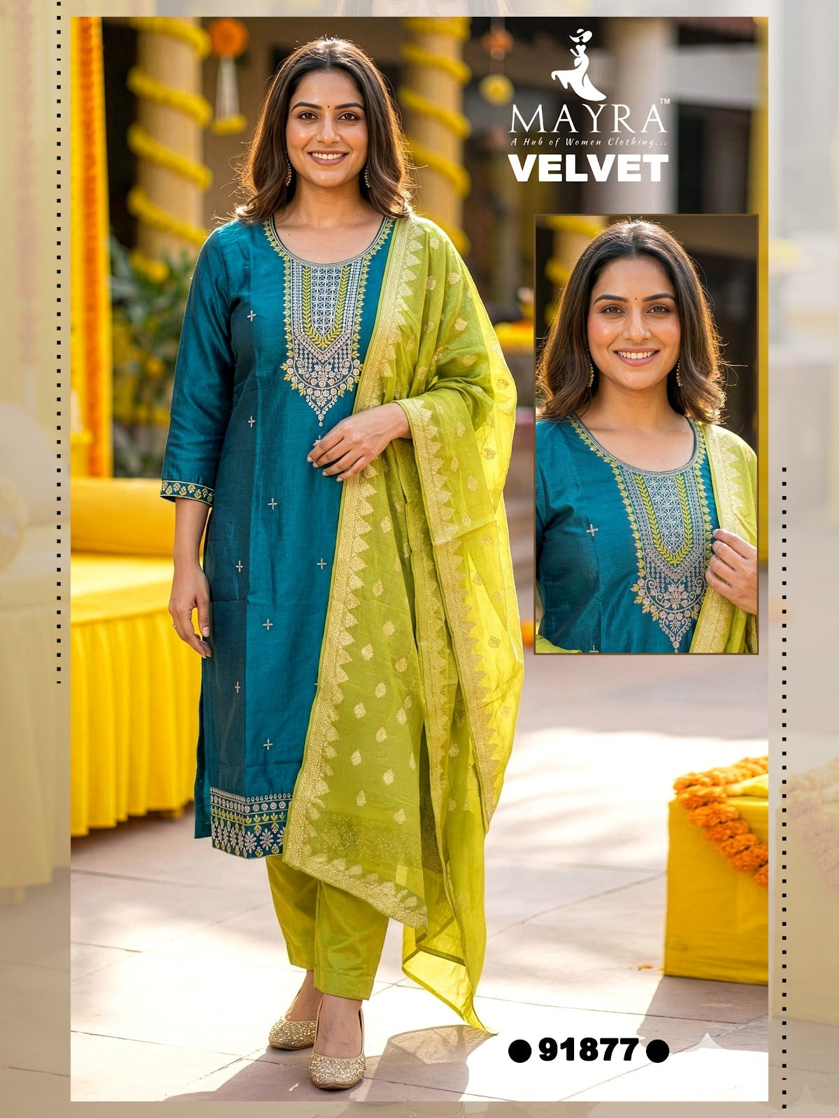 Velvet Mayra Sartin Readymade Pant Style Suits Exporter Ahmedabad