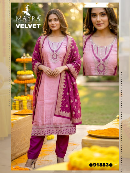 Velvet Mayra Sartin Readymade Pant Style Suits Exporter Ahmedabad
