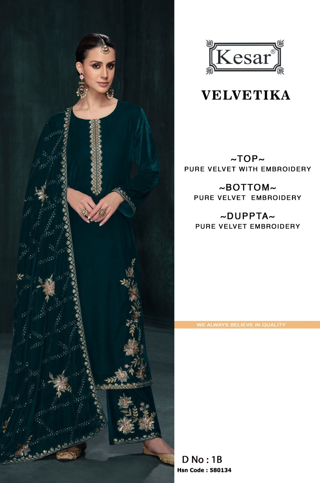 Velvetika Kesar Velvet Suits Exporter India