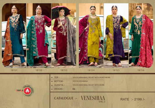 Veneshiaa Vol 2 Triple Aaa Velvet Suits Manufacturer Ahmedabad