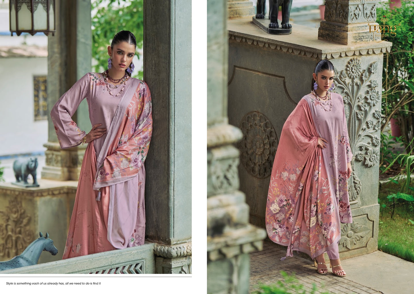 Venetian Rang Fashion Viscose Muslin Pant Style Suits Exporter