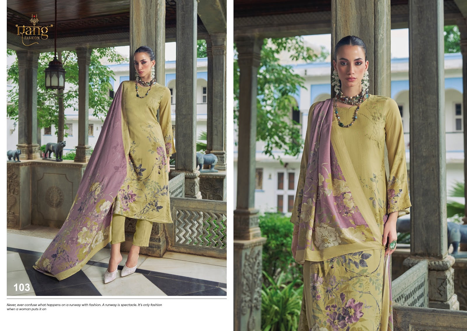 Venetian Rang Fashion Viscose Muslin Pant Style Suits Exporter