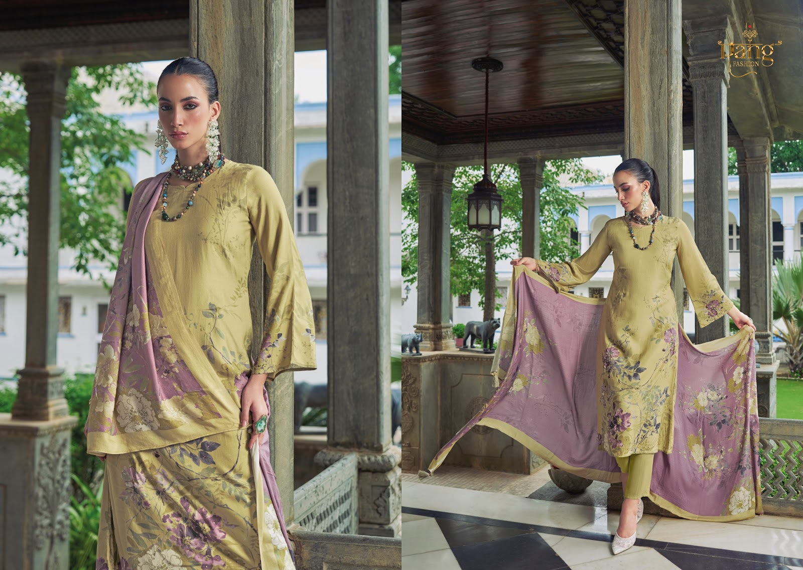 Venetian Rang Fashion Viscose Muslin Pant Style Suits Exporter