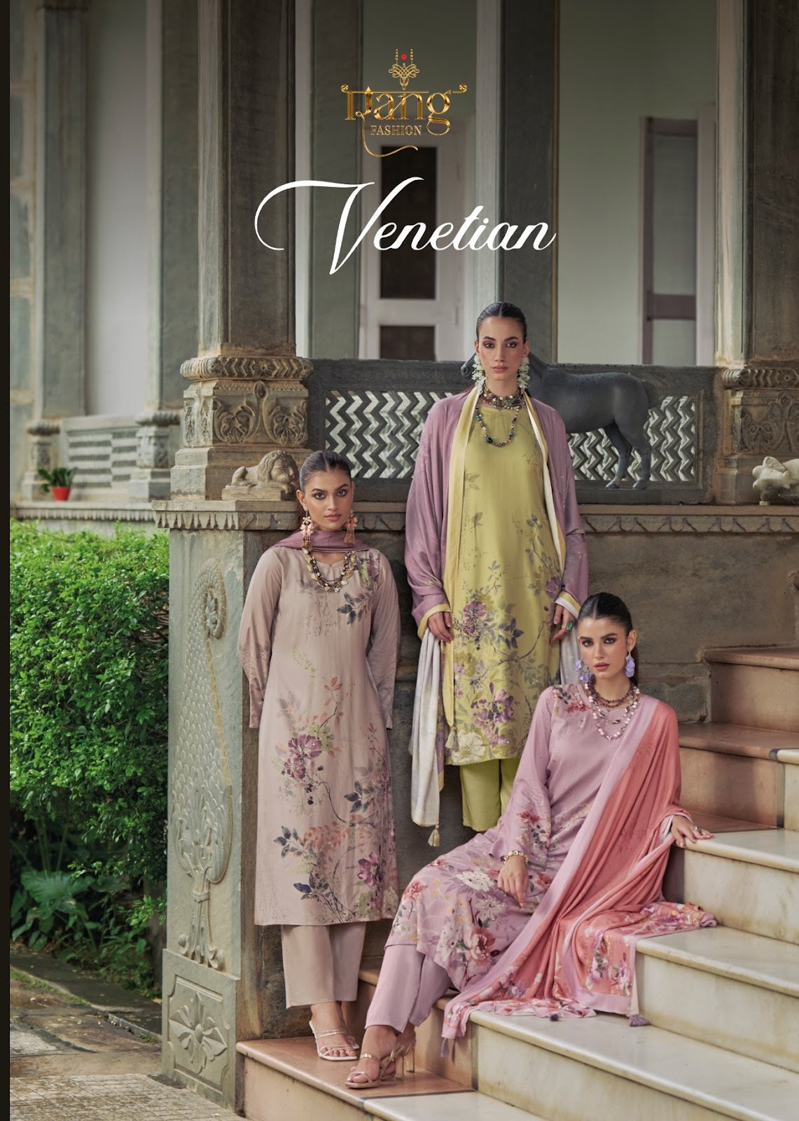Venetian Rang Fashion Viscose Muslin Pant Style Suits Exporter