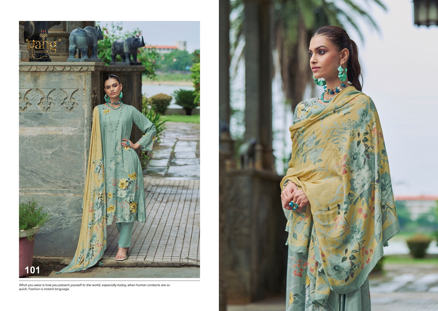 Venetian Rang Fashion Viscose Muslin Pant Style Suits Exporter