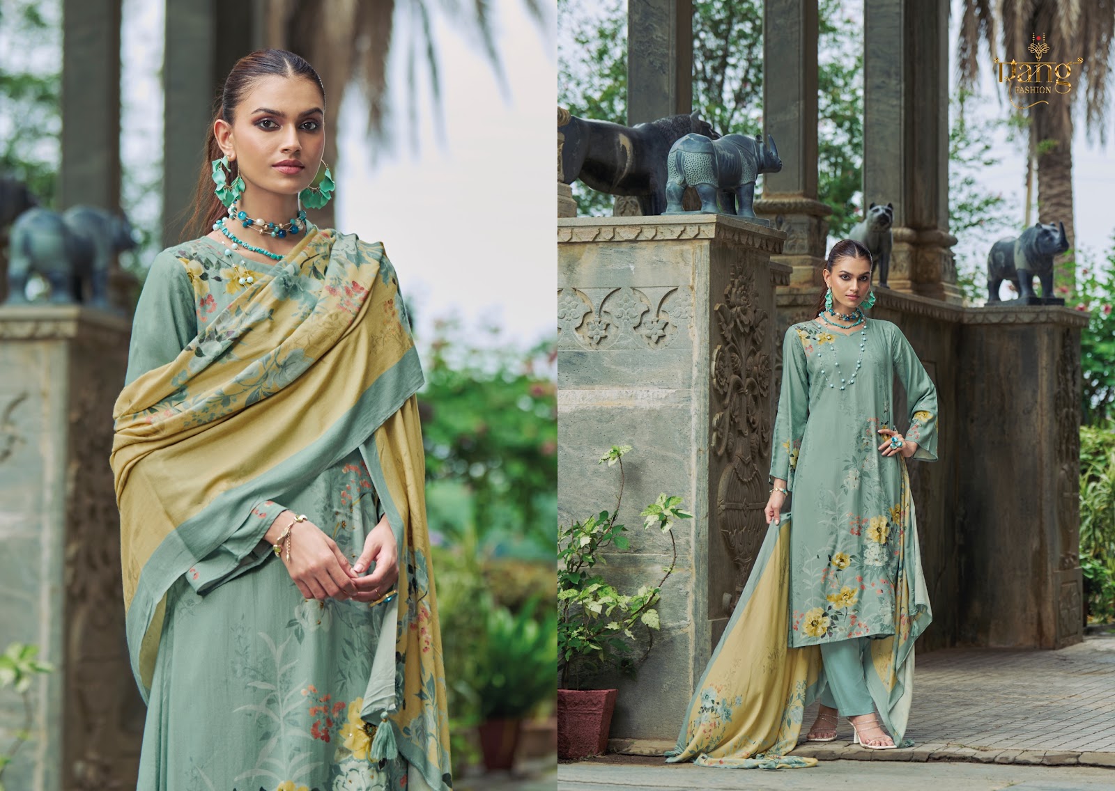Venetian Rang Fashion Viscose Muslin Pant Style Suits Exporter