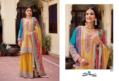 Venic Your Choice Chinon Readymade Sharara Suits Wholesaler