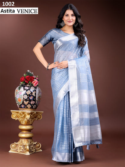 Venice 1001-1005 Astita Organza Sarees Exporter Gujarat