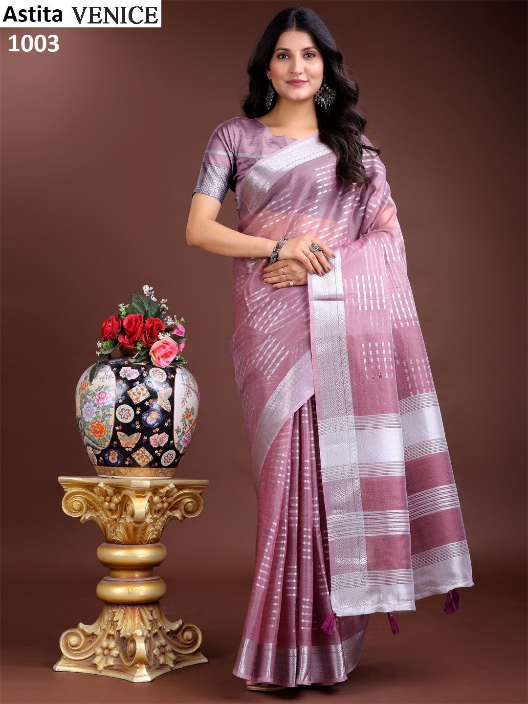 Venice 1001-1005 Astita Organza Sarees Exporter Gujarat