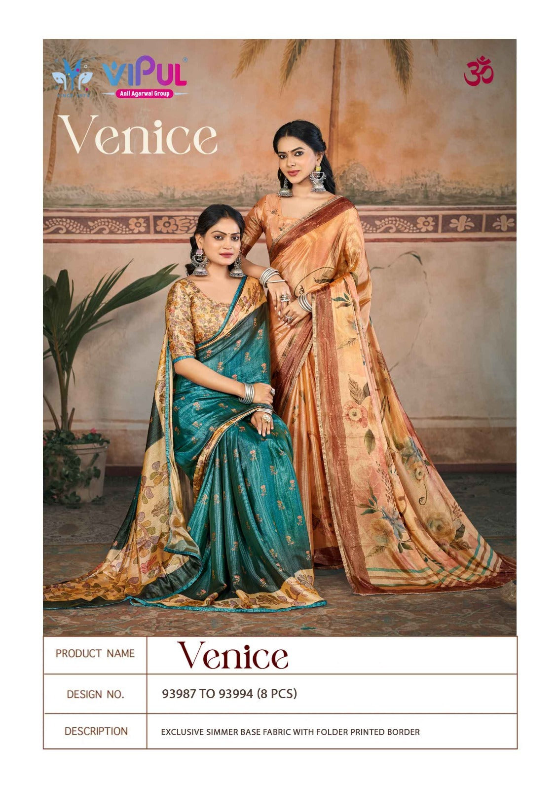 Venice Vipul Simmer Sarees Supplier Gujarat