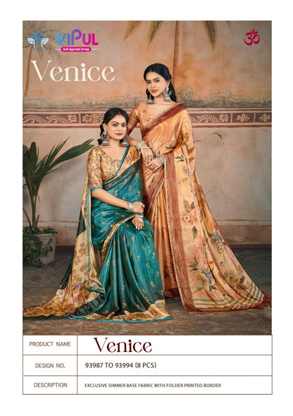 Venice Vipul Simmer Sarees Supplier Gujarat