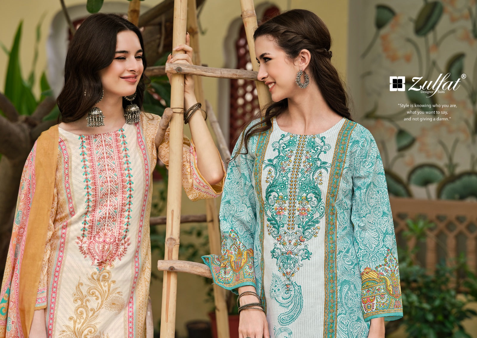 Venisha Vol 2 Zulfat Designer Cotton Karachi Salwar Suits Supplier